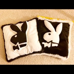 Playboy Bunny Throw pillows NWOT set of two